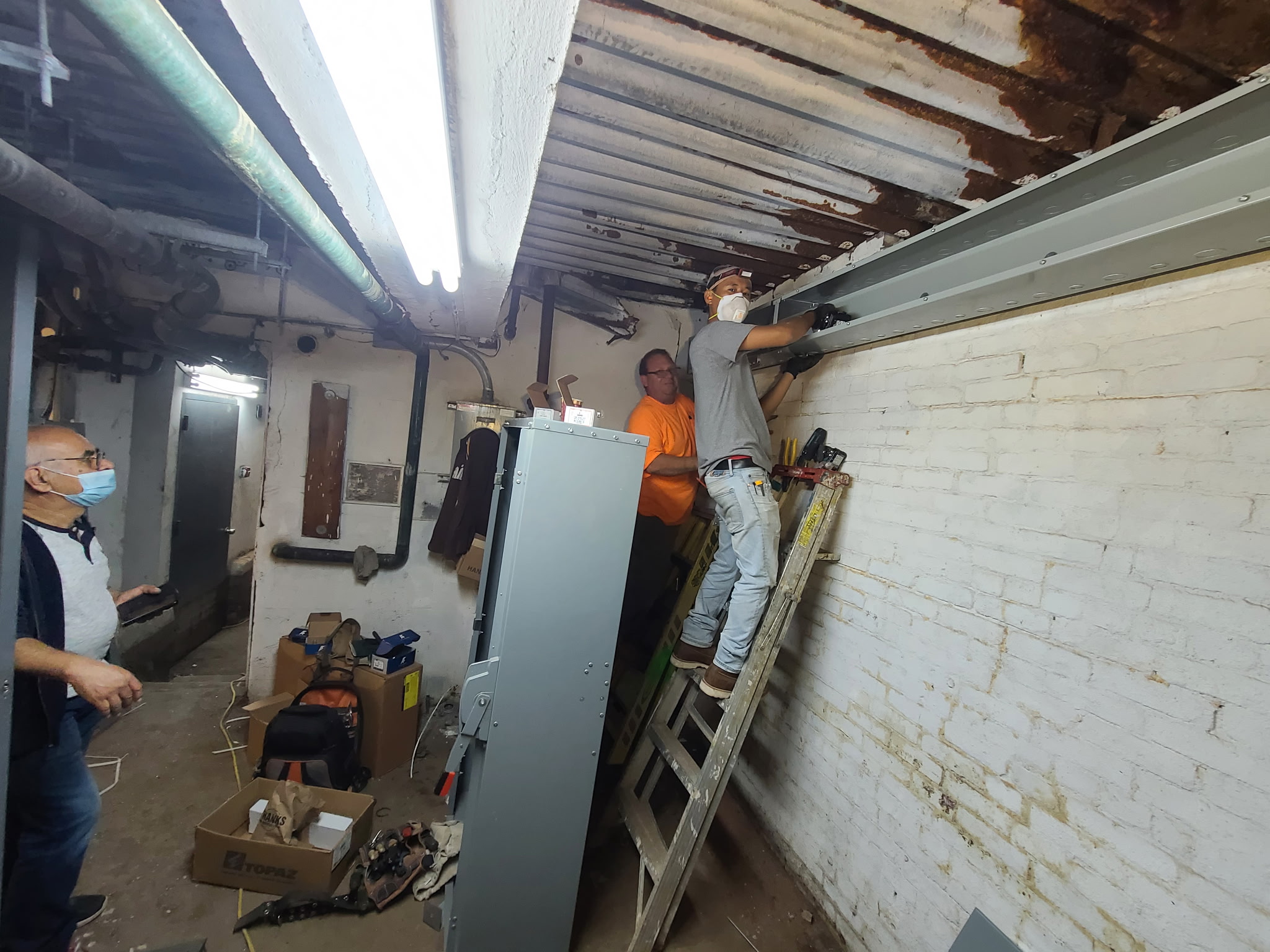 Commercial electrical panel installation