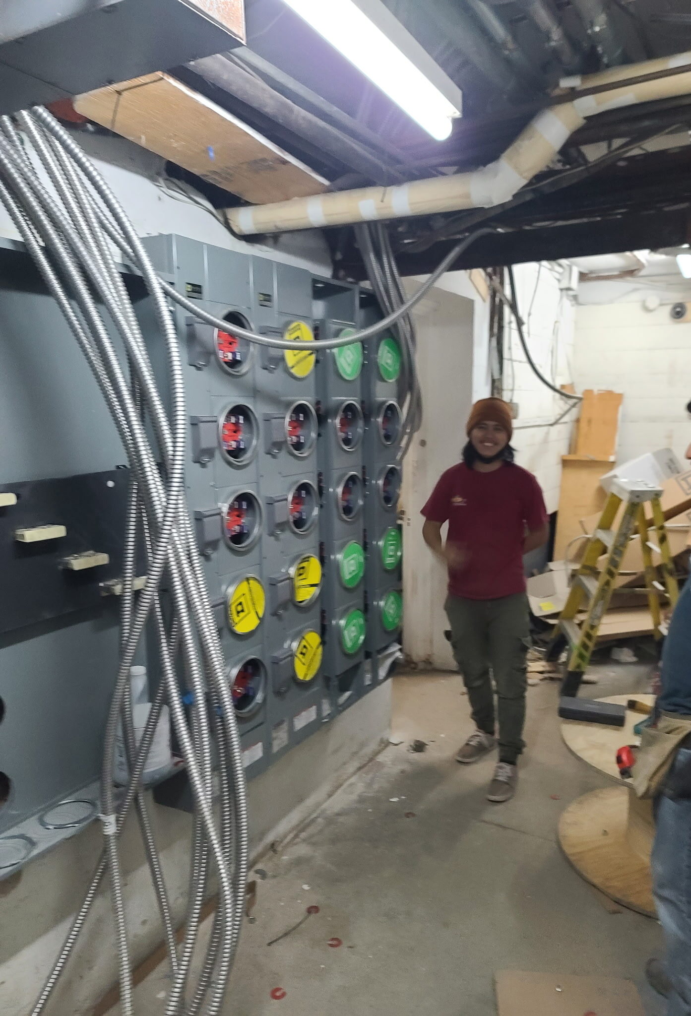Commercial electrical panel installation