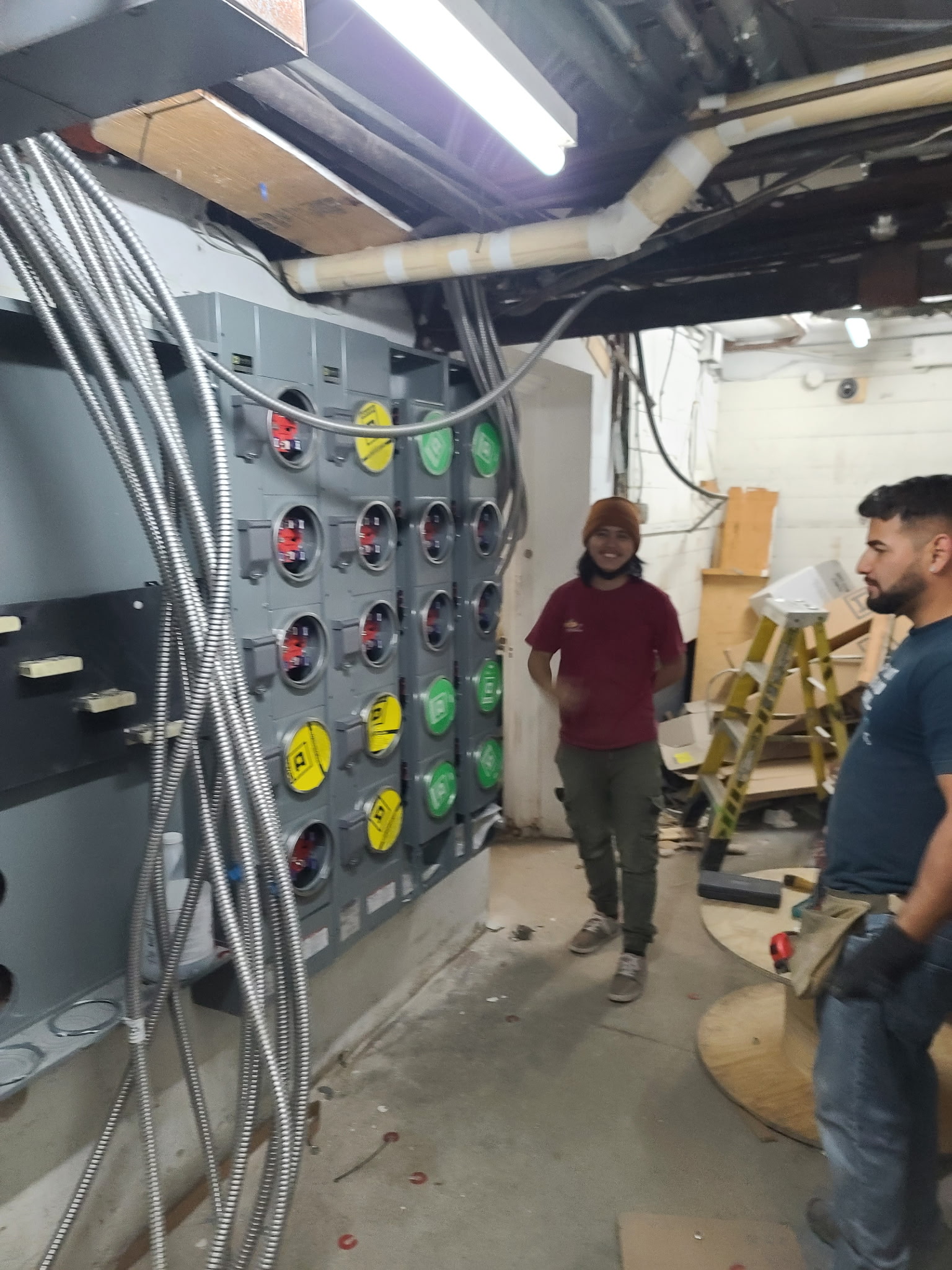 Commercial electrical panel installation