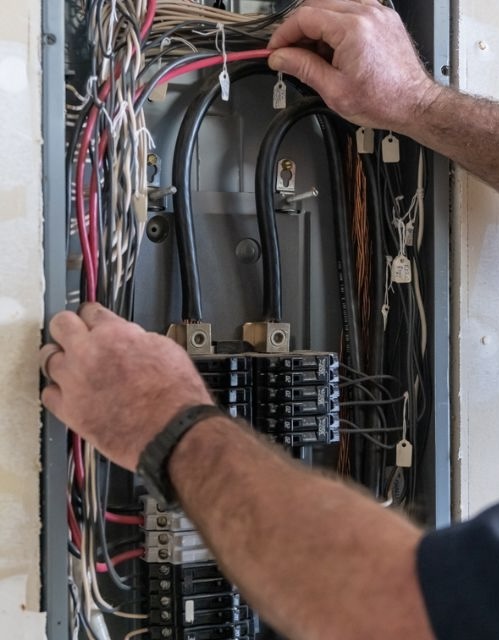 Commercial electrical panel installation