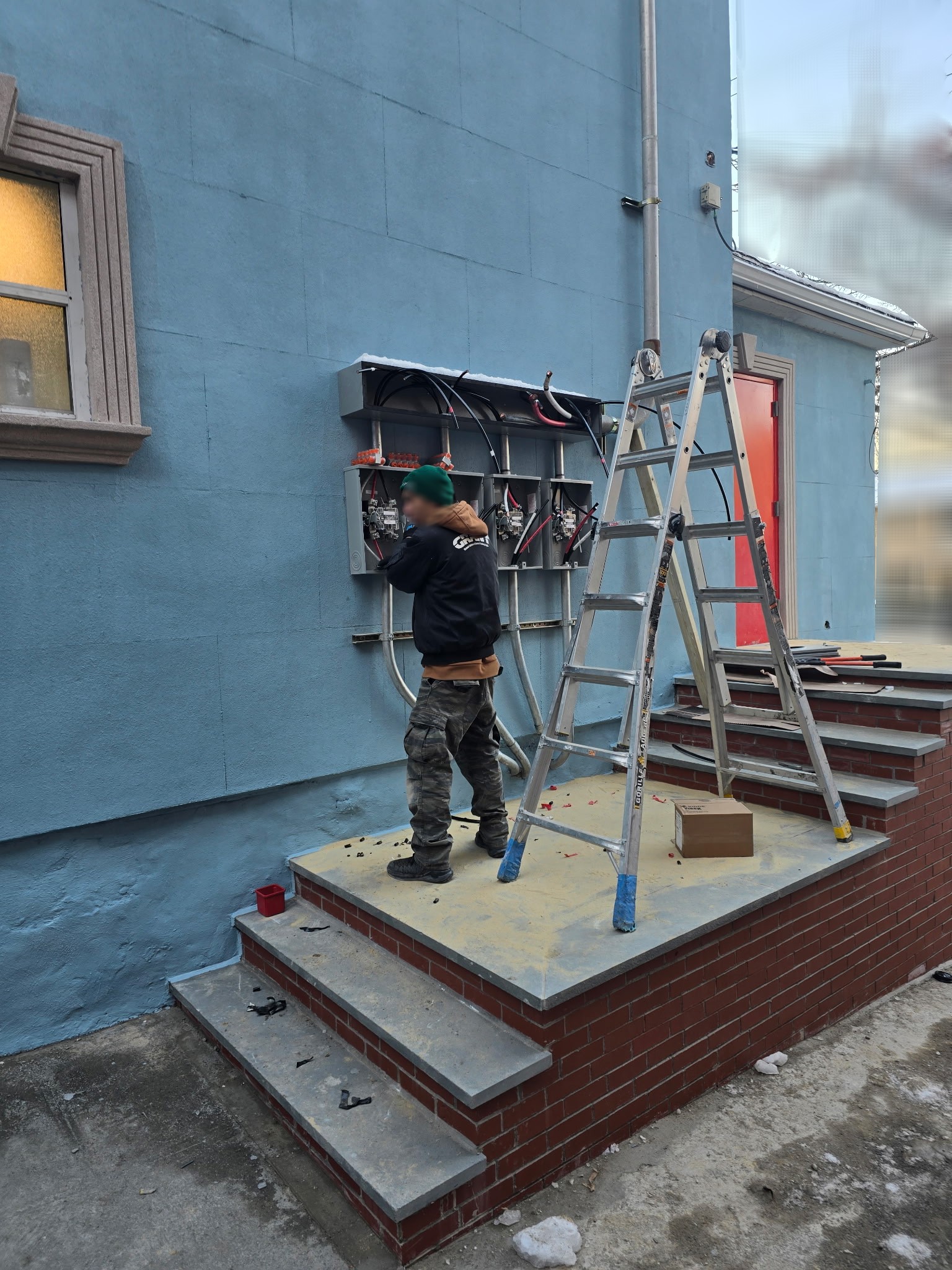 Commercial electrical panel installation