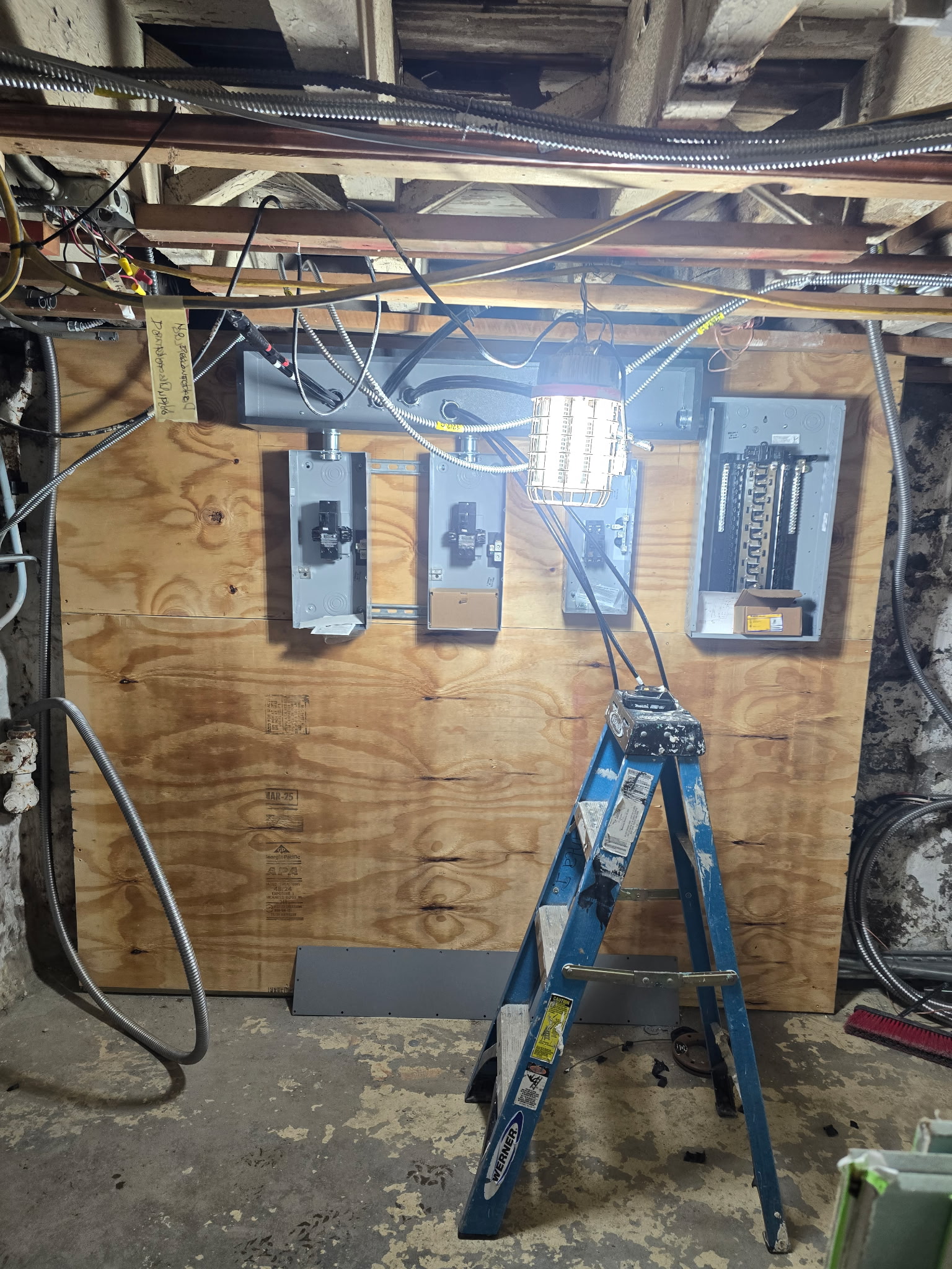 Commercial electrical panel installation