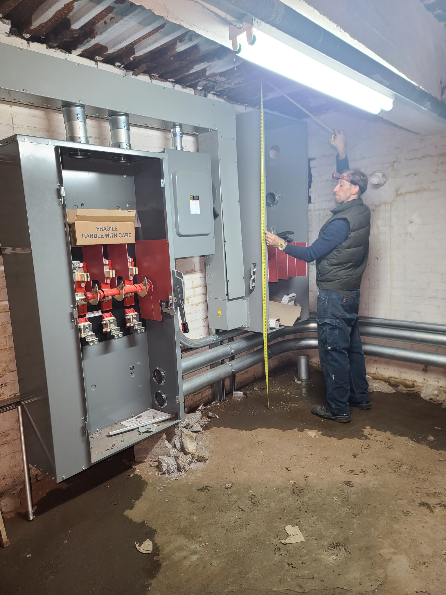Commercial electrical panel installation